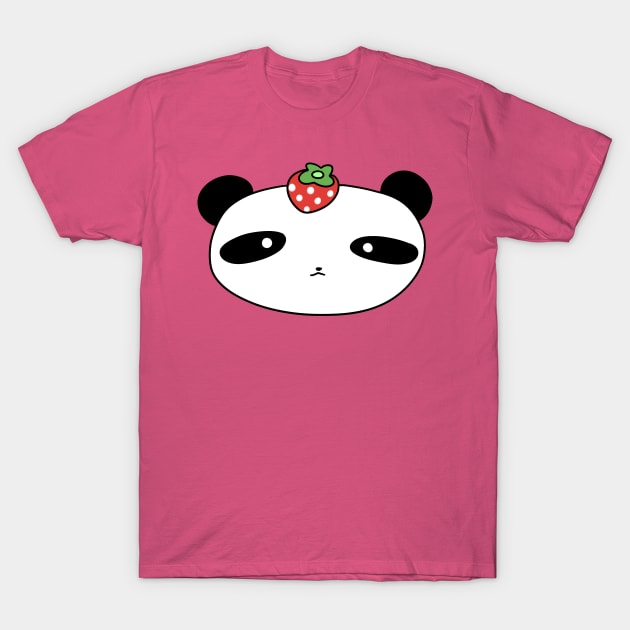 Strawberry Panda Face T-Shirt by saradaboru